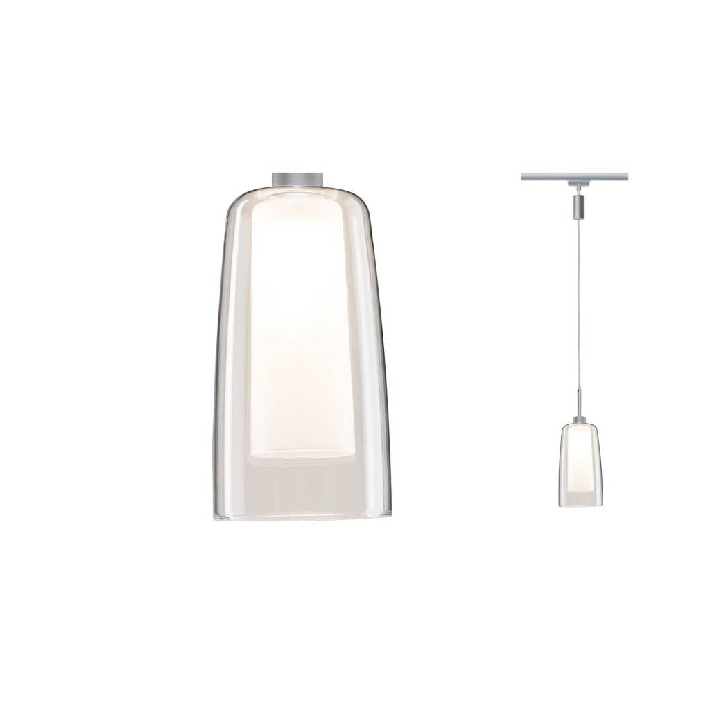 URail LED Pendulum Arido II 5W GU10 Chrom matt mit klarem und satiniertem Glas