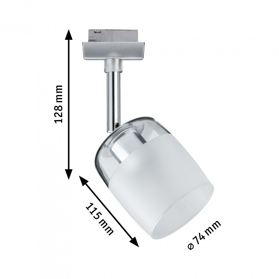 URail System Spot Blossom max. 1x10W G9 Chrom matt/Klar/Satin 230V Metall/Glas