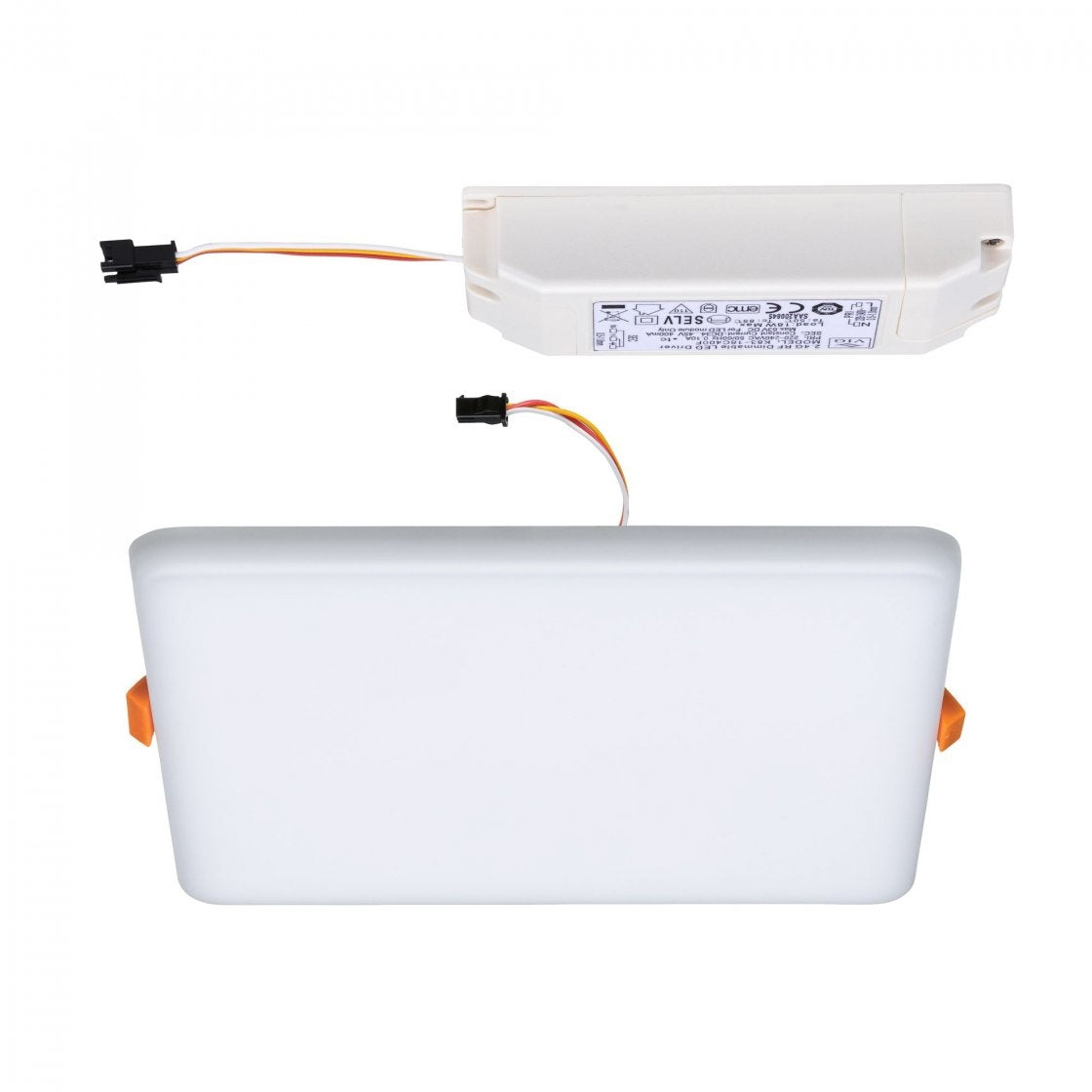  VariFit LED Einbaupanel Veluna IP44  IP44 eckig 215x215mm White Switch Transparent