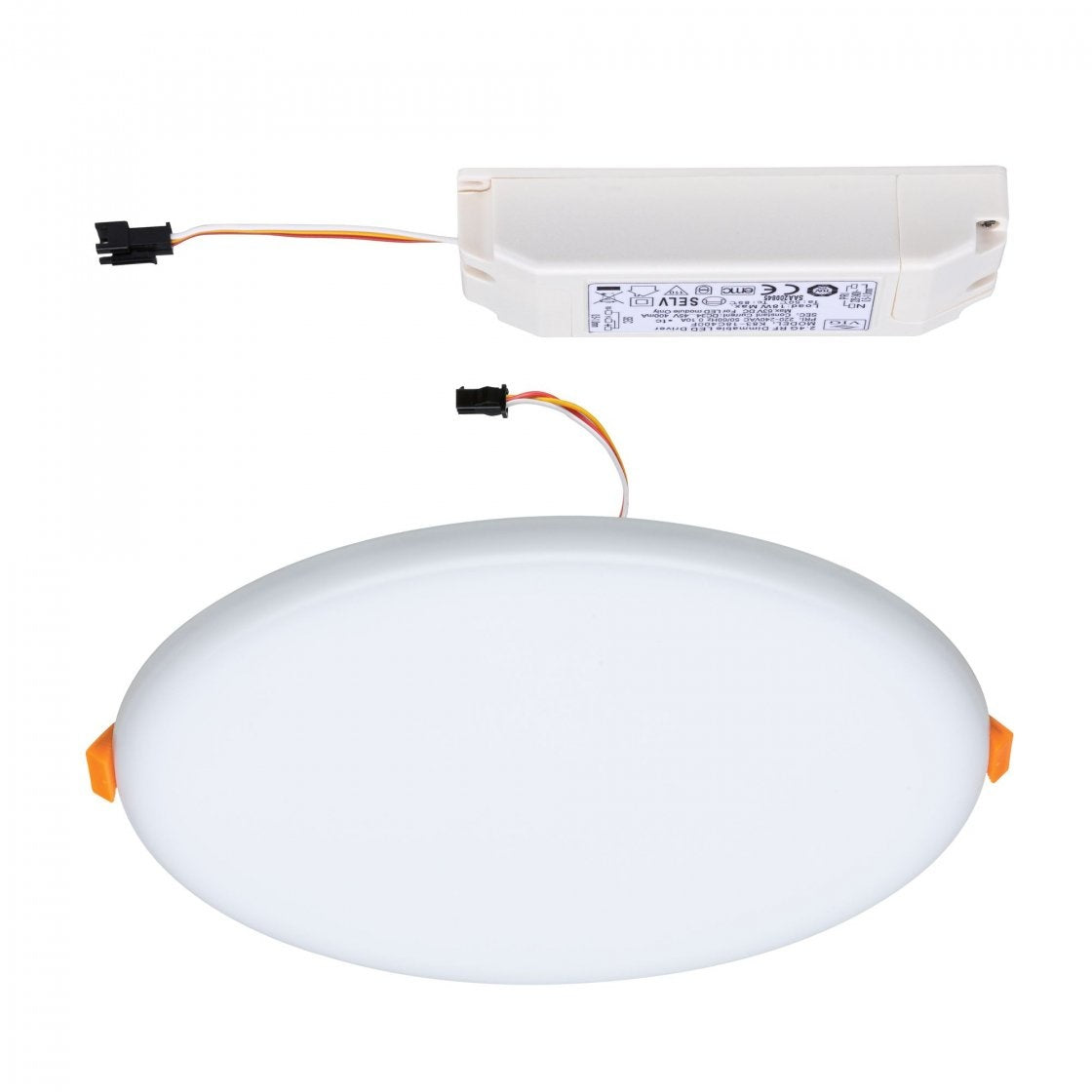  VariFit LED Einbaupanel Veluna IP44  IP44 rund 185mm White Switch Transparent