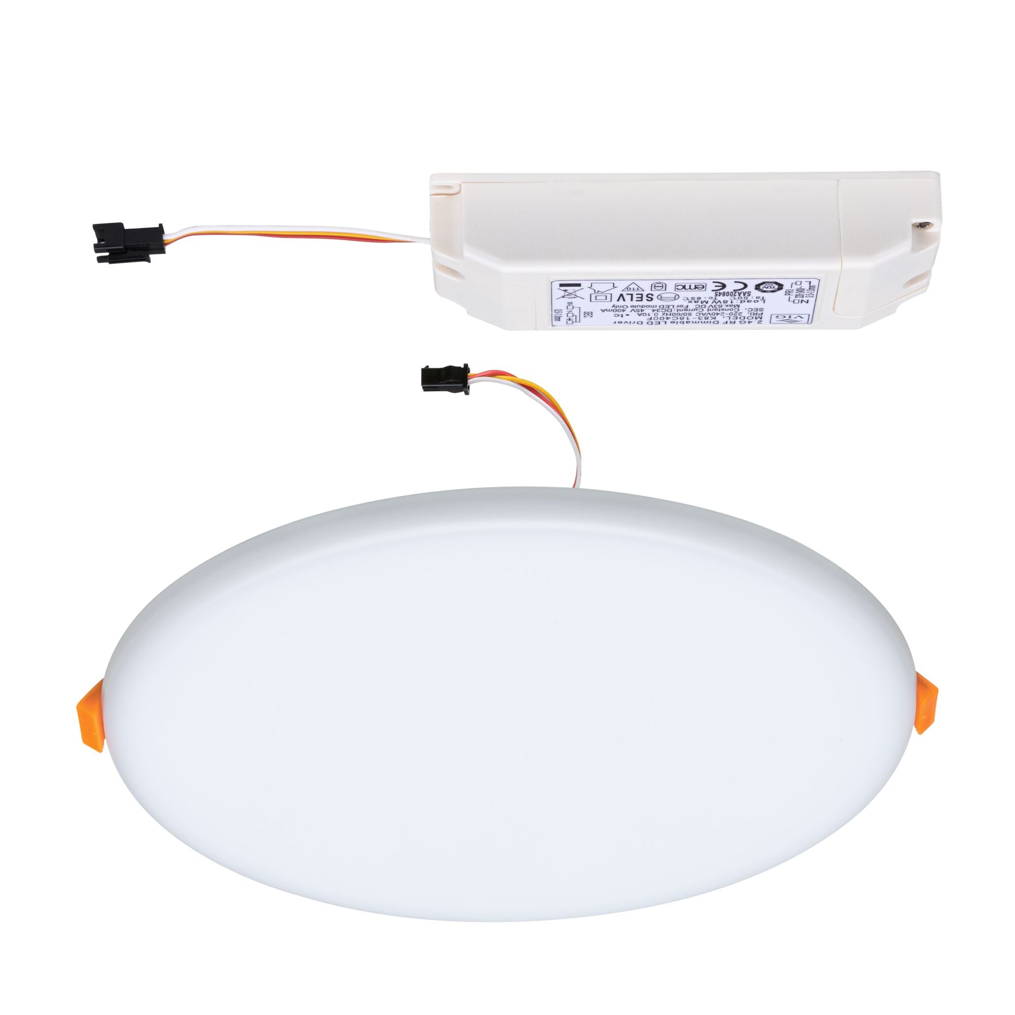 VariFit Veluna IP44 rund 215mm 17W 1300lm White Switch Transparent