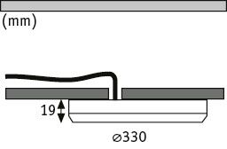 LED Einbaupanel 2in1 Cover-it rund 330mm 22W 1700lm 4000K Weiß matt