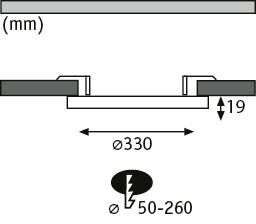 LED Einbaupanel 2in1 Cover-it rund 330mm 22W 1700lm 4000K Weiß matt