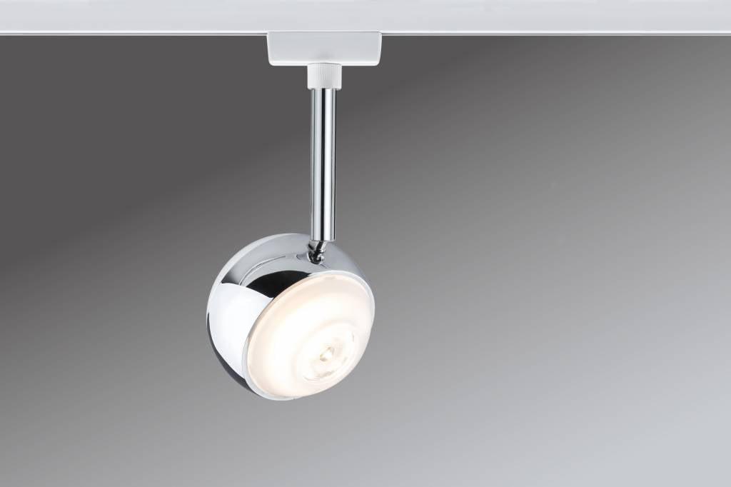 URail System LED Spot Capsule II 1x6W Weiß/Chrom 230V Metall dimmbar