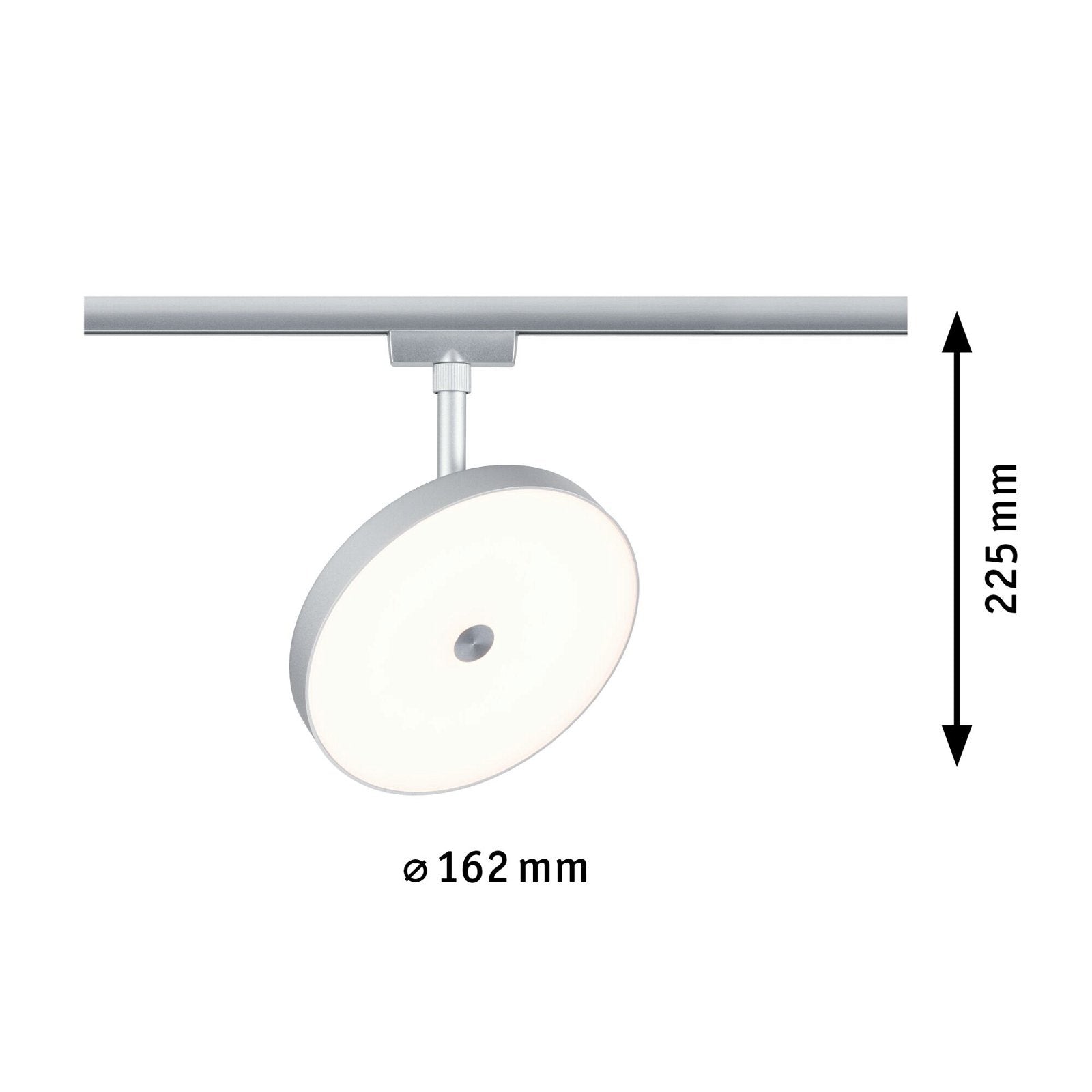  URail LED Schienenspot 3-Step-Dim Hildor  850lm 15W 3000K dimmbar 230V Chrom matt