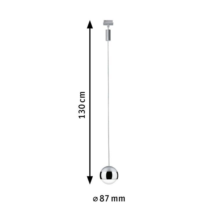  URail LED Pendel Capsule II  400lm 6W 4000K dimmbar 230V Chrom matt/Chrom