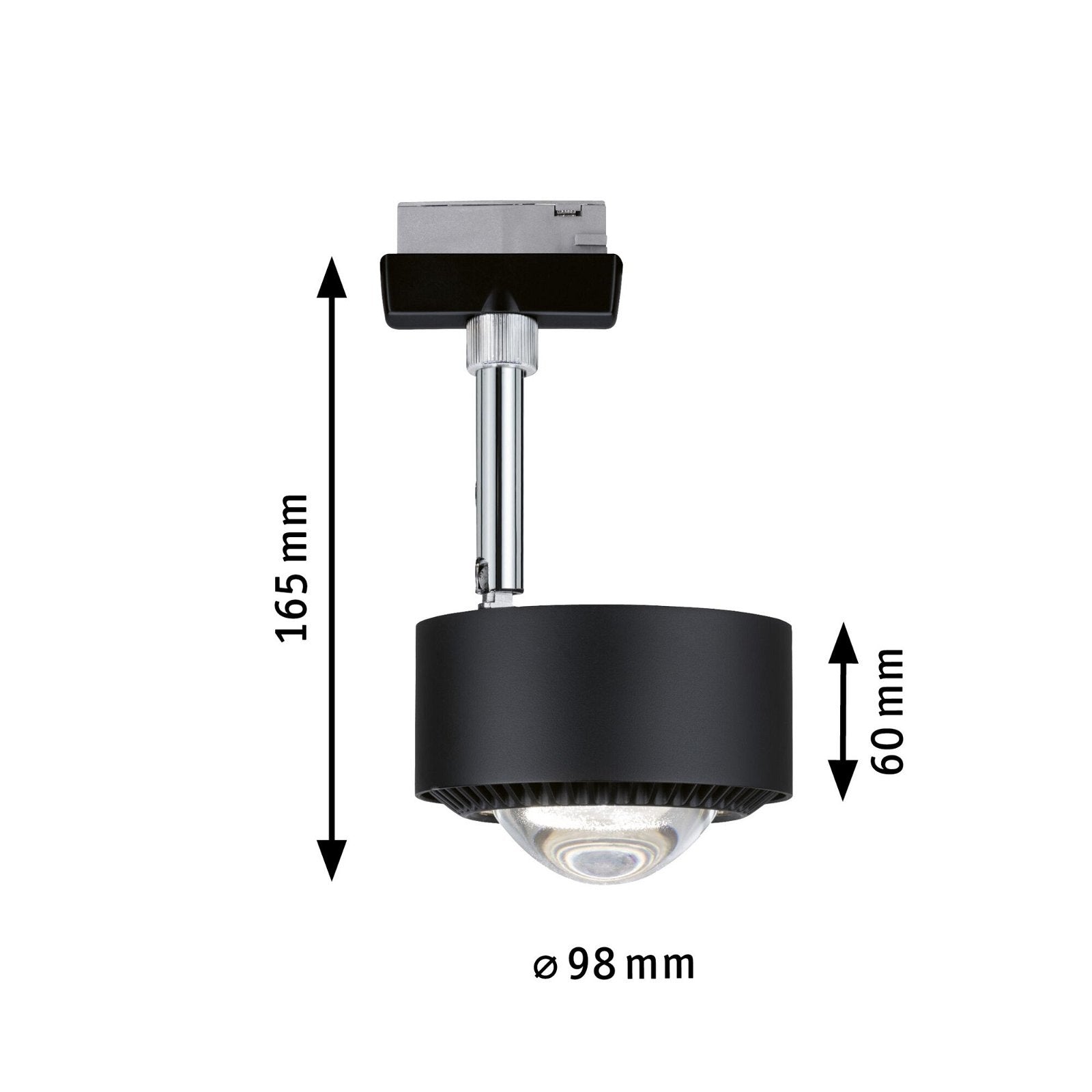  URail LED Schienenspot Aldan Einzelspot  800lm 8W 4000K dimmbar 230V Schwarz matt/Schwarz