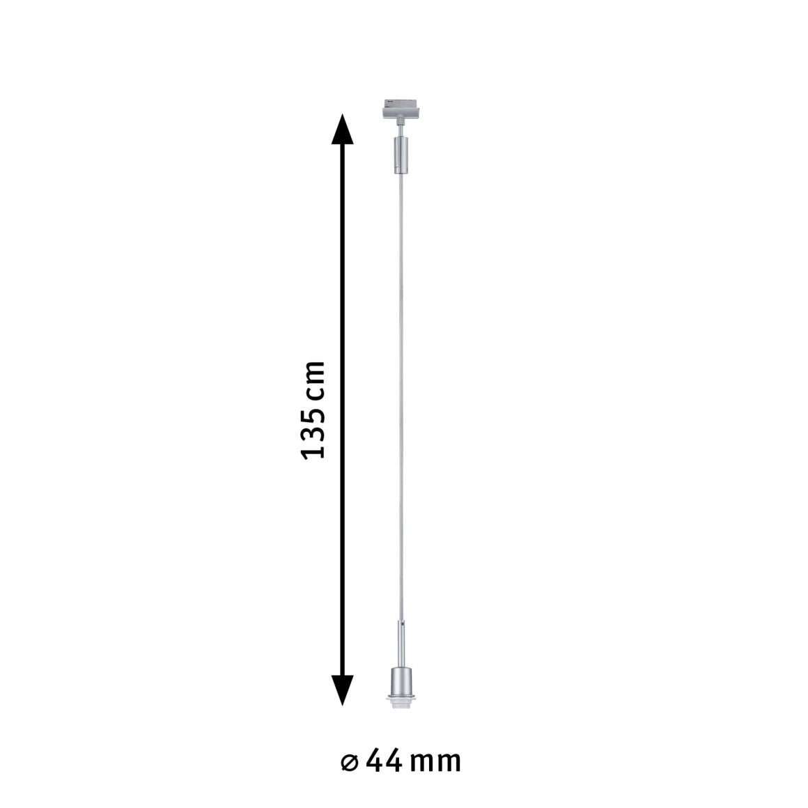 URail DecoSystems Pendel Chrom matt max. 1x20W E14 ohne Leuchtmittel