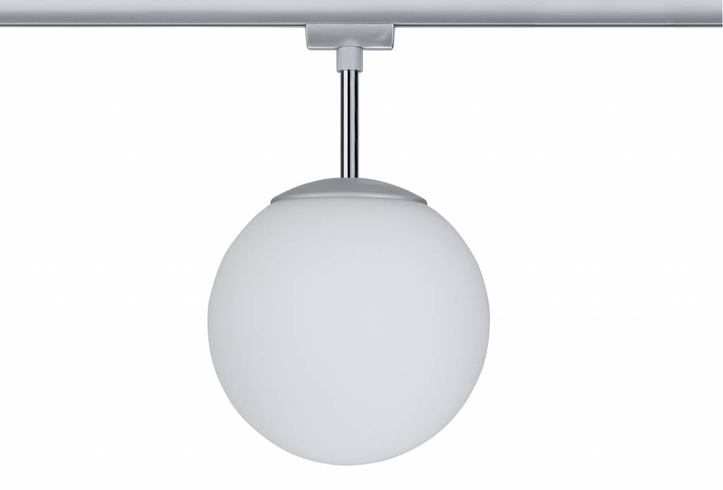 URail Ceiling Globe Small max. 1x10W E14 Chr m/Opal 230V Metall/Glas dimmbar