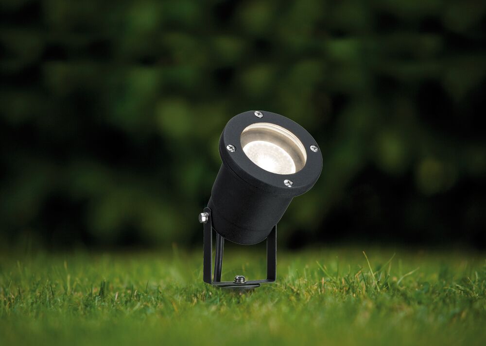 LED Gartenstrahler LED Gartenstrahler IP65 rund 92mm 3000K 3,5W 230lm 230V Schwarz Aluminium