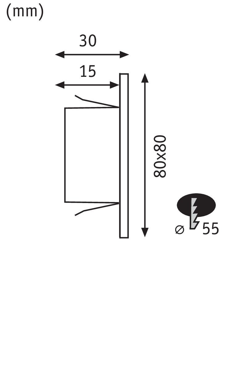 Special Wand EBL Set Edge eckig LED1x1,1W 230V Chrom matt