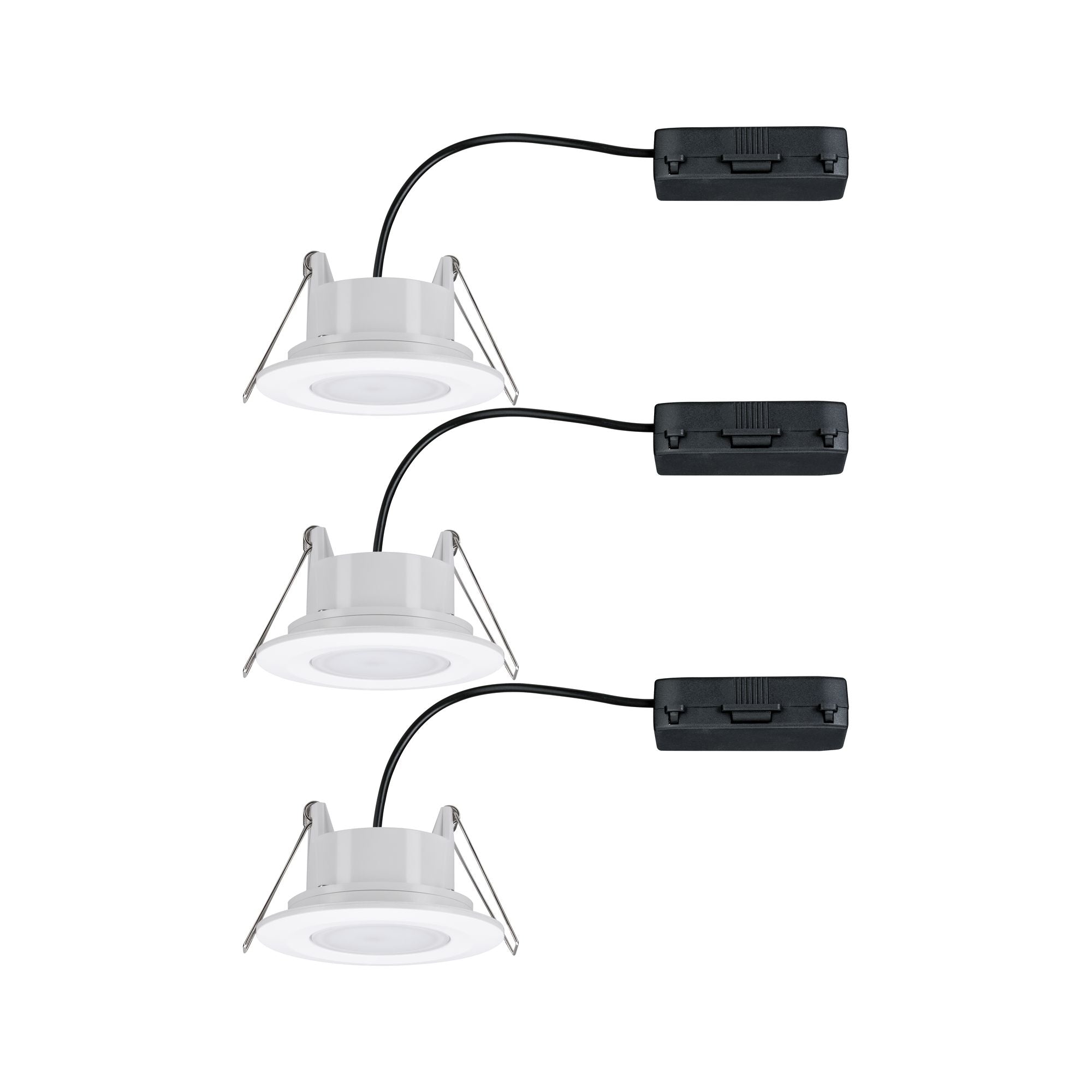 LED Einbauleuchte Calla  Basisset schwenkbar IP65 rund 90mm 30° 3x6W 3x530lm 230V 4000K Weiß matt