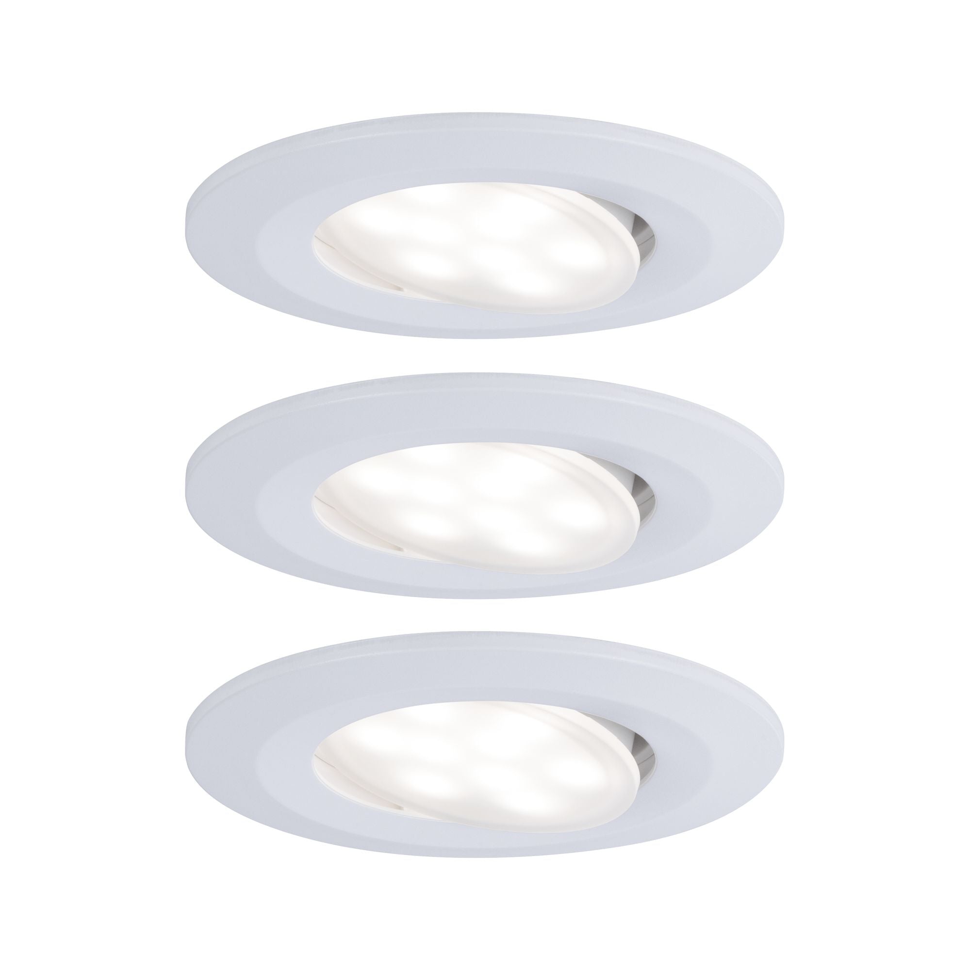 LED Einbauleuchte Calla  Basisset schwenkbar IP65 rund 90mm 30° 3x5,2W 3x460lm 230V dimmbar 4000K Weiß matt