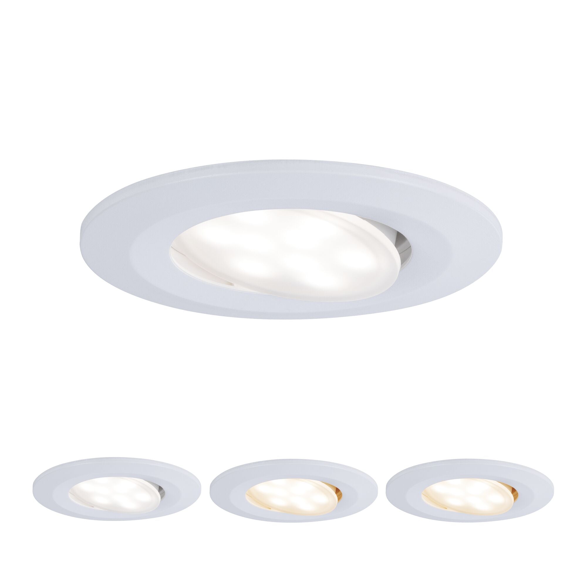 LED Einbauleuchte Calla  schwenkbar IP65 rund 90mm 30° 5W 400lm 230V White Switch Weiß matt