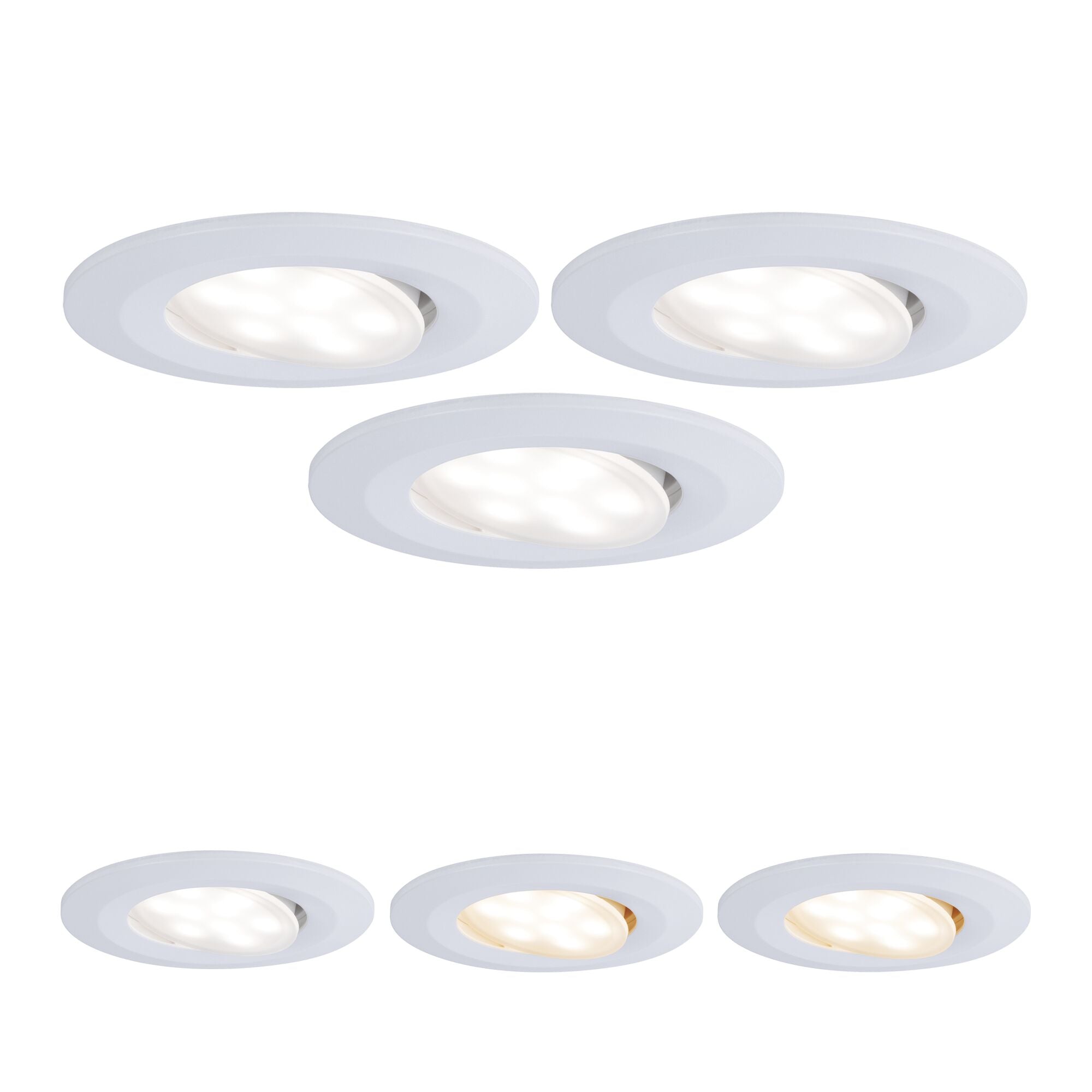 LED Einbauleuchte Calla  Basisset schwenkbar IP65 rund 90mm 30° 3x5W 3x400lm 230V White Switch Weiß matt