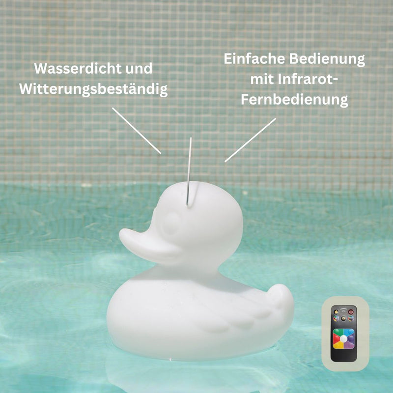 The Duck Duck Lamp S – Schwimmende LED-Leuchte für Innen & Außen