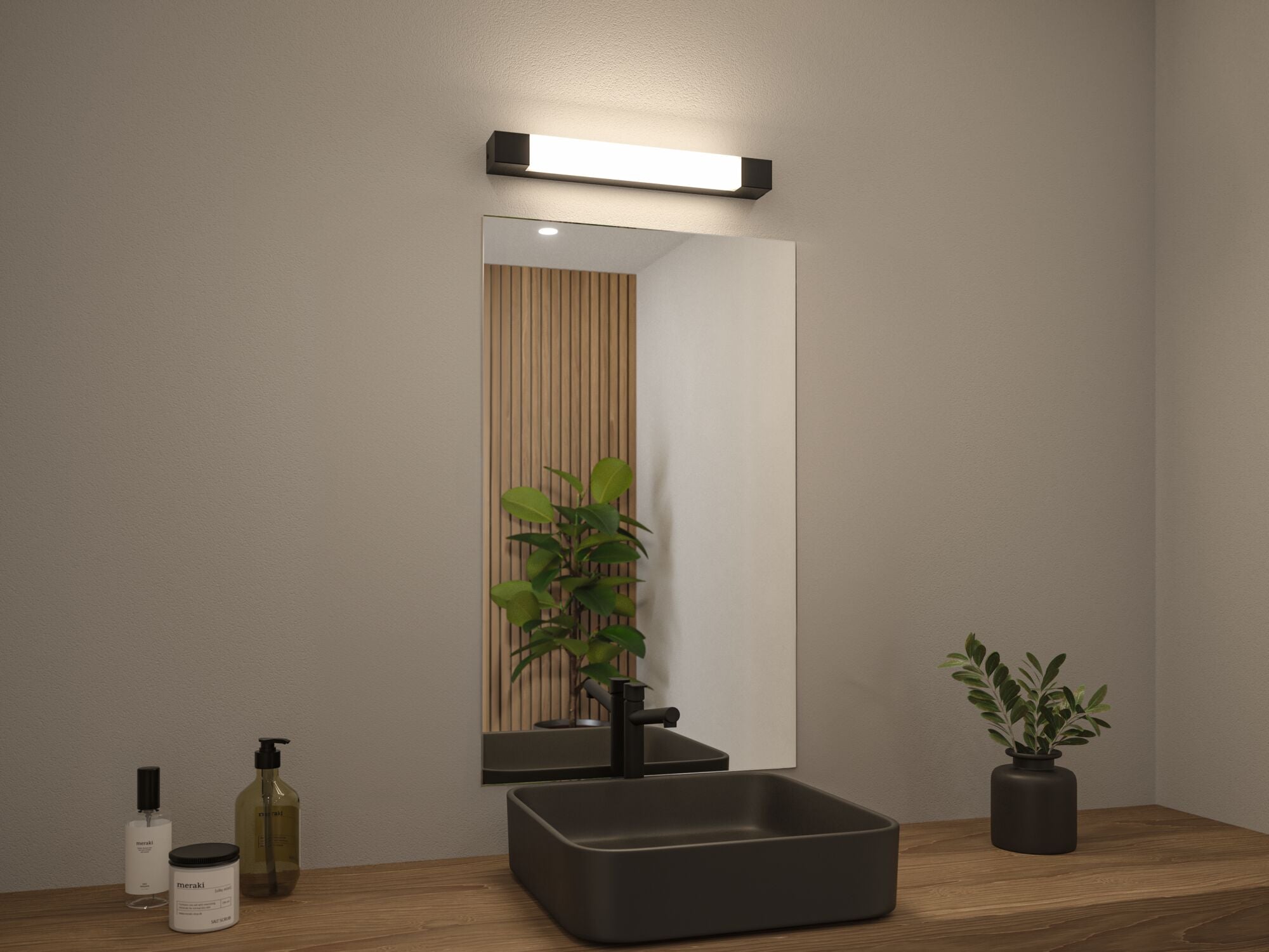 Selection Bathroom Quasar IP44 3000K 600lm 230V 7,5W Schwarz