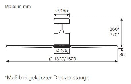 WiFi/WLAN Deckenventilator ECO CONCEPT 152 WiFi