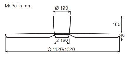 WiFi/WLAN Deckenventilator ECO PLANO II 112 WiFi