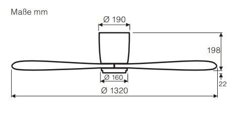 WiFi/WLAN Deckenventilator ECO PLANO WOOD WiFi