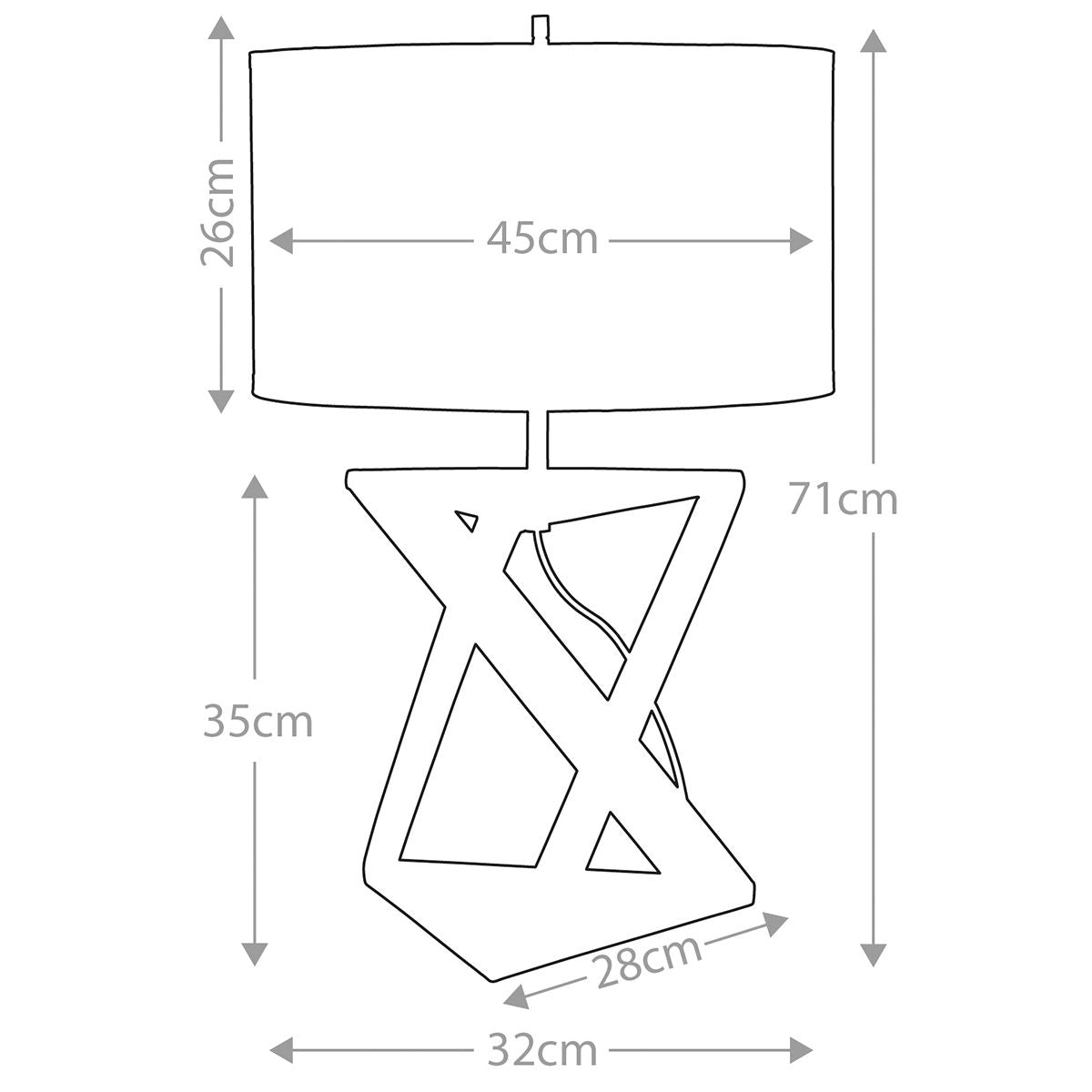 Aegeus 1-flammige Tischlampe - Poliertes Nickel mit silbernem Schirm