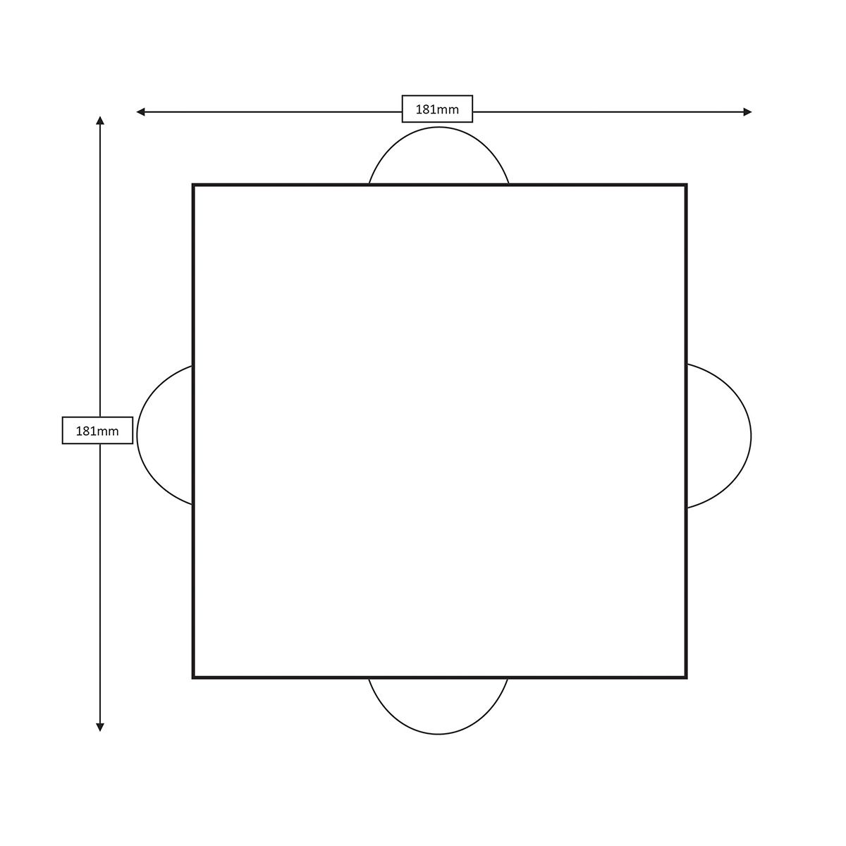 Agner 4-flammige Wandleuchte - Graphit