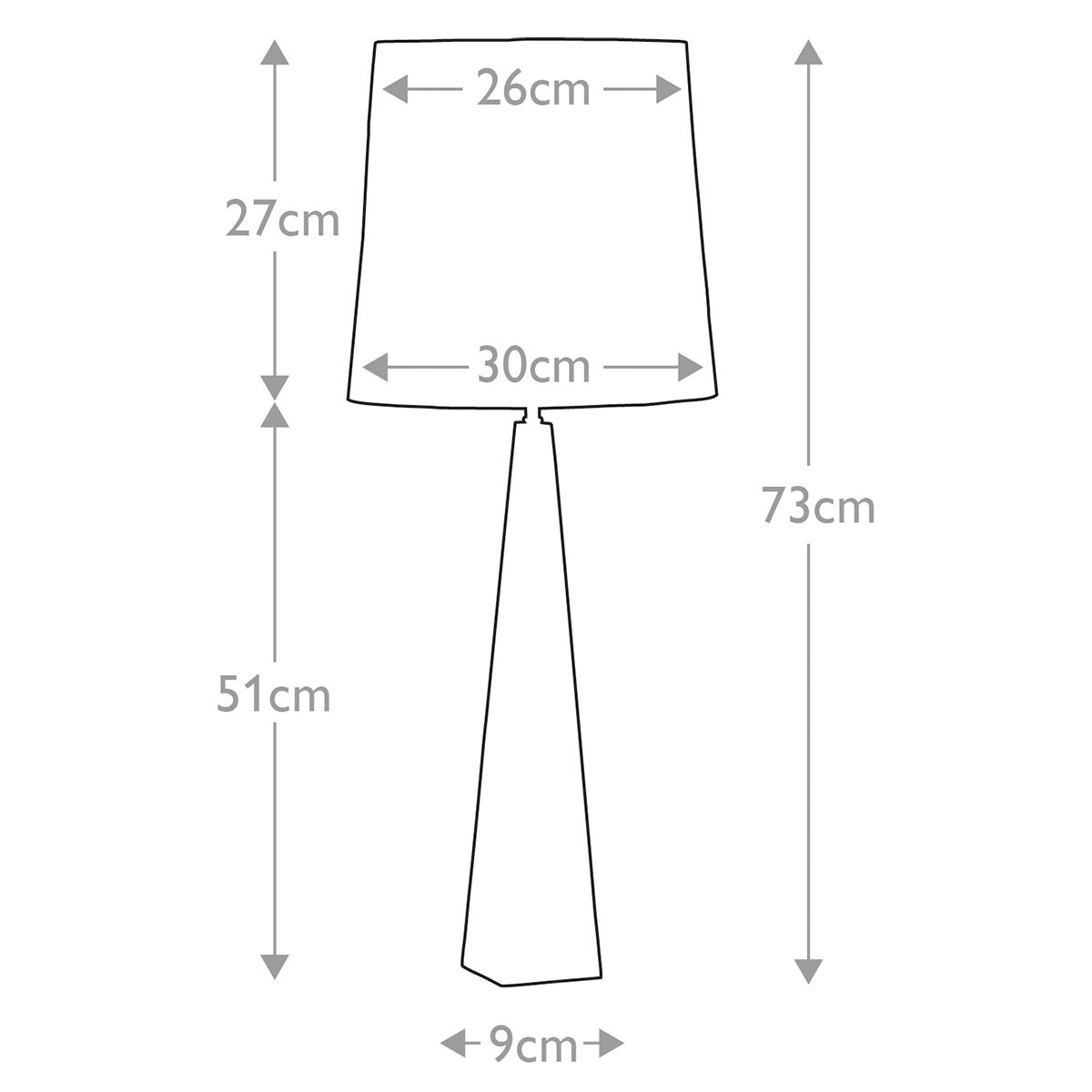 Ascent 1-flammige Tischlampe mit weißem Schirm - Schwarz