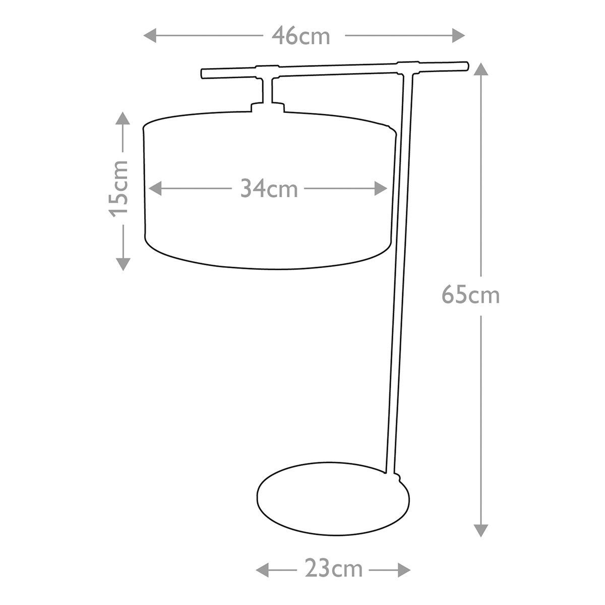 Balance 1-flammige Tischlampe - Schwarz/Poliertes Messing mit schwarzem Schirm