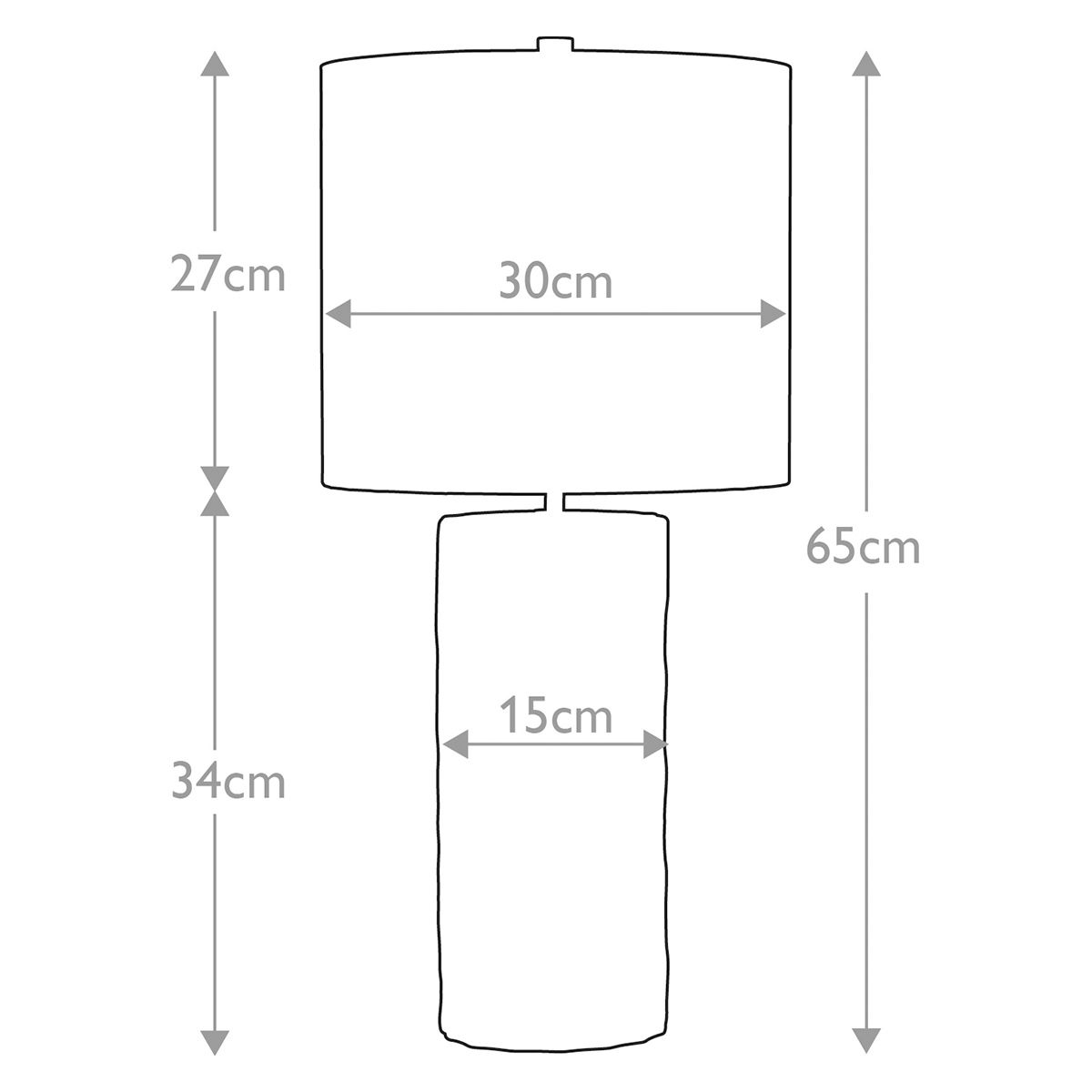 Barbican 1-flammige Tischlampe - Graphit mit silbernem Schirm