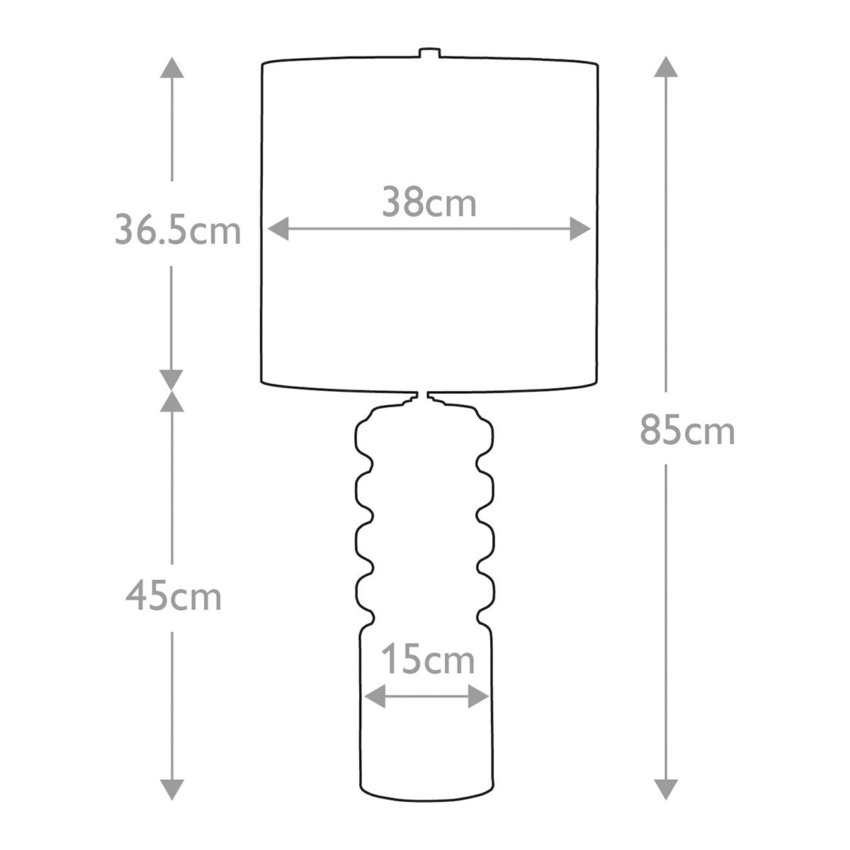 Contour 1-flammige Tischlampe - Limettengrün mit limettengrünem Schirm