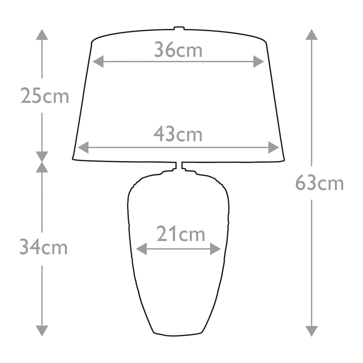 Demeter 1-flammige Tischlampe - Grüne und braune Glasur mit braunem Schirm