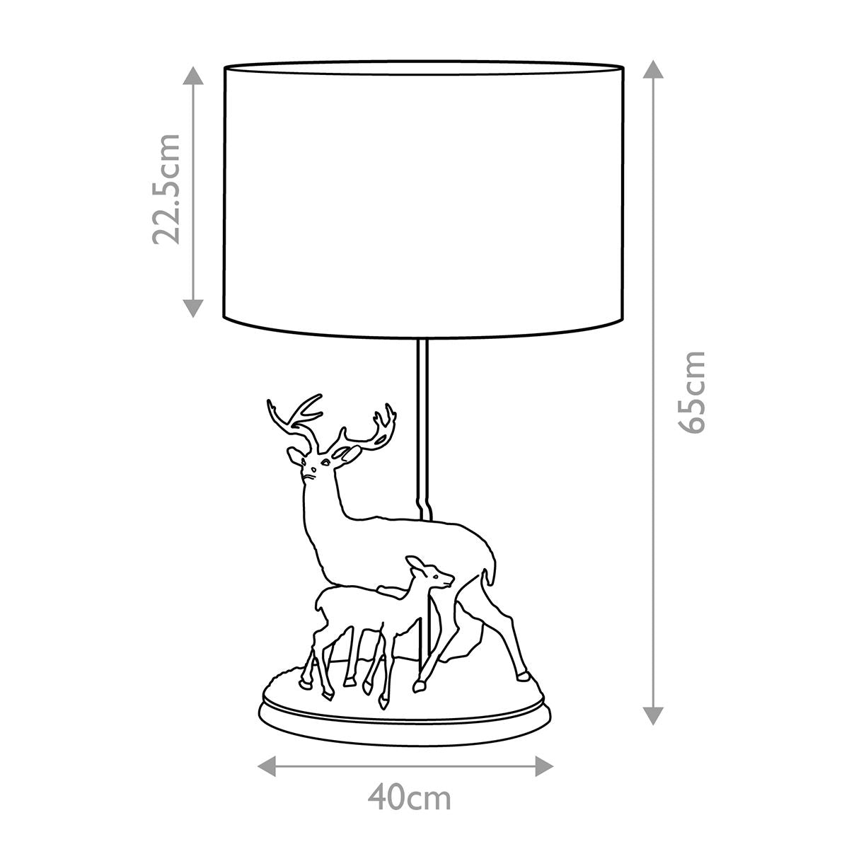 Amelia 1-flammige Tischlampe mit ovalem Schirm, Bronzepatina mit natürlichem Schirm