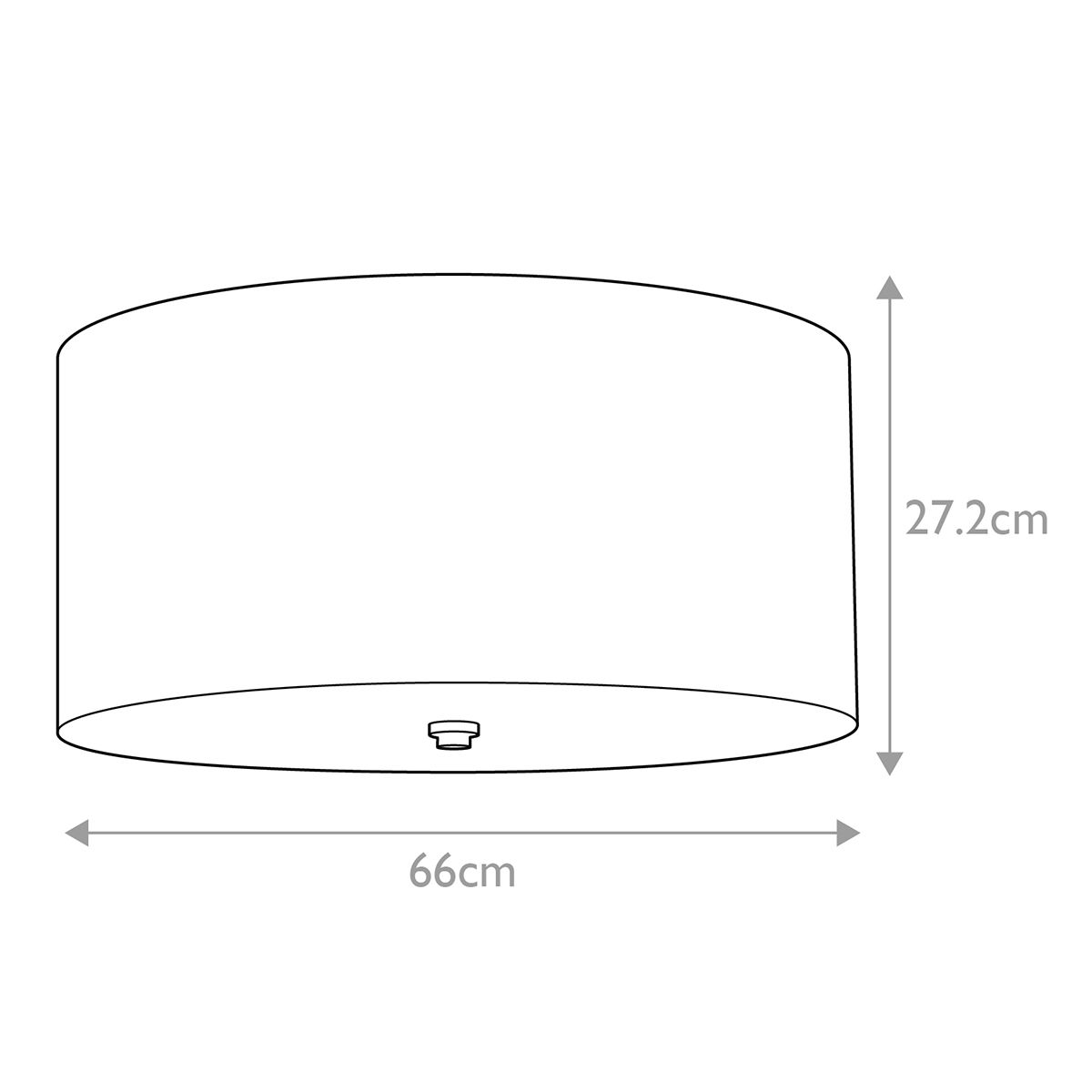 Fletcher 14" Flush - gealtertes Messing mit Elfenbeinschirm