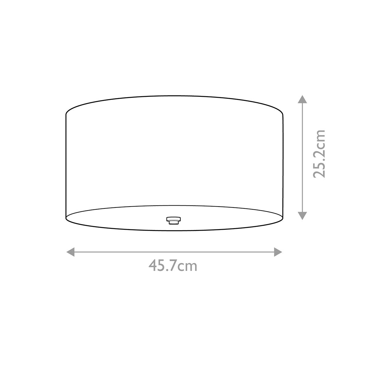 Fletcher 18" Flush - Poliertes Chrom mit Elfenbeinschirm