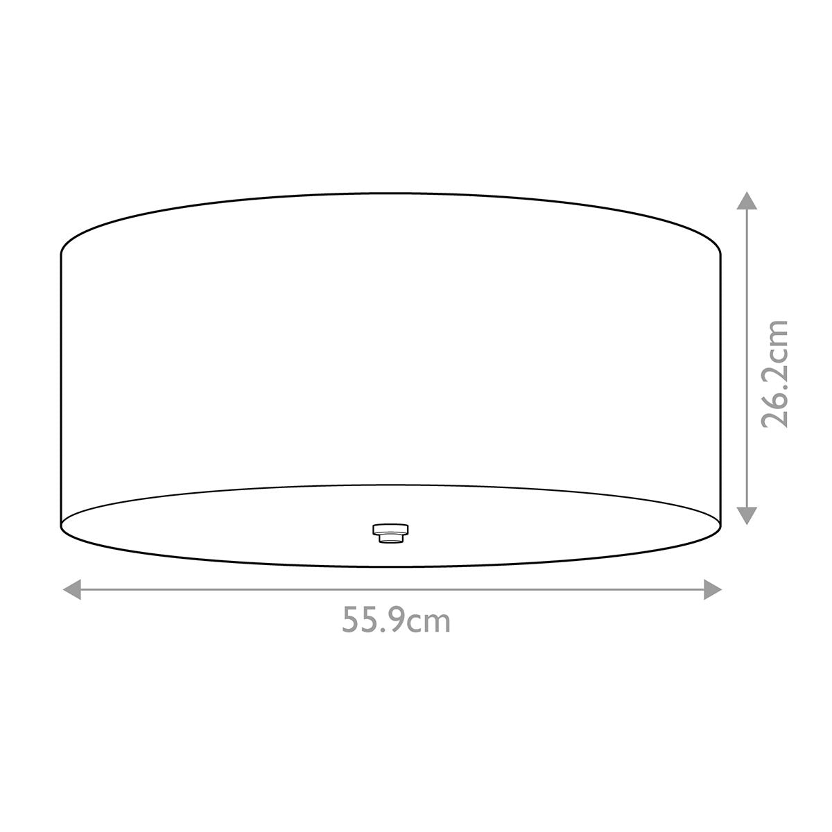 Fletcher 22" Flush - Poliertes Chrom mit Elfenbeinschirm