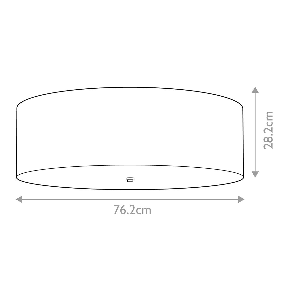 Fletcher 30" Flush - Poliertes Chrom mit Elfenbeinschirm