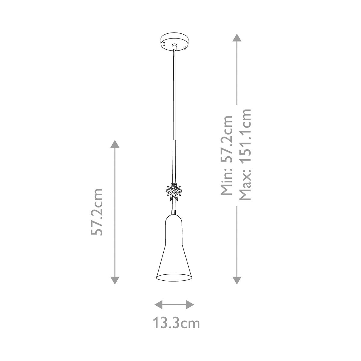 Kleine Pendelleuchte Etoile 1lt - Gealtertes Messing und Blattgold