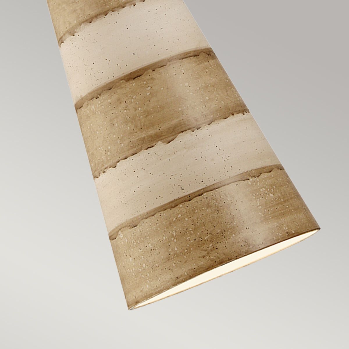 Anemone 1-flammige Pendelleuchte - Taupe und Creme Patina