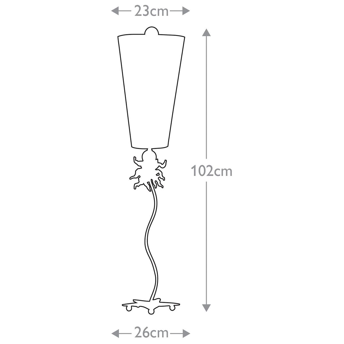 Anemone 1-flammige Tischlampe - Creme und Hellbraun