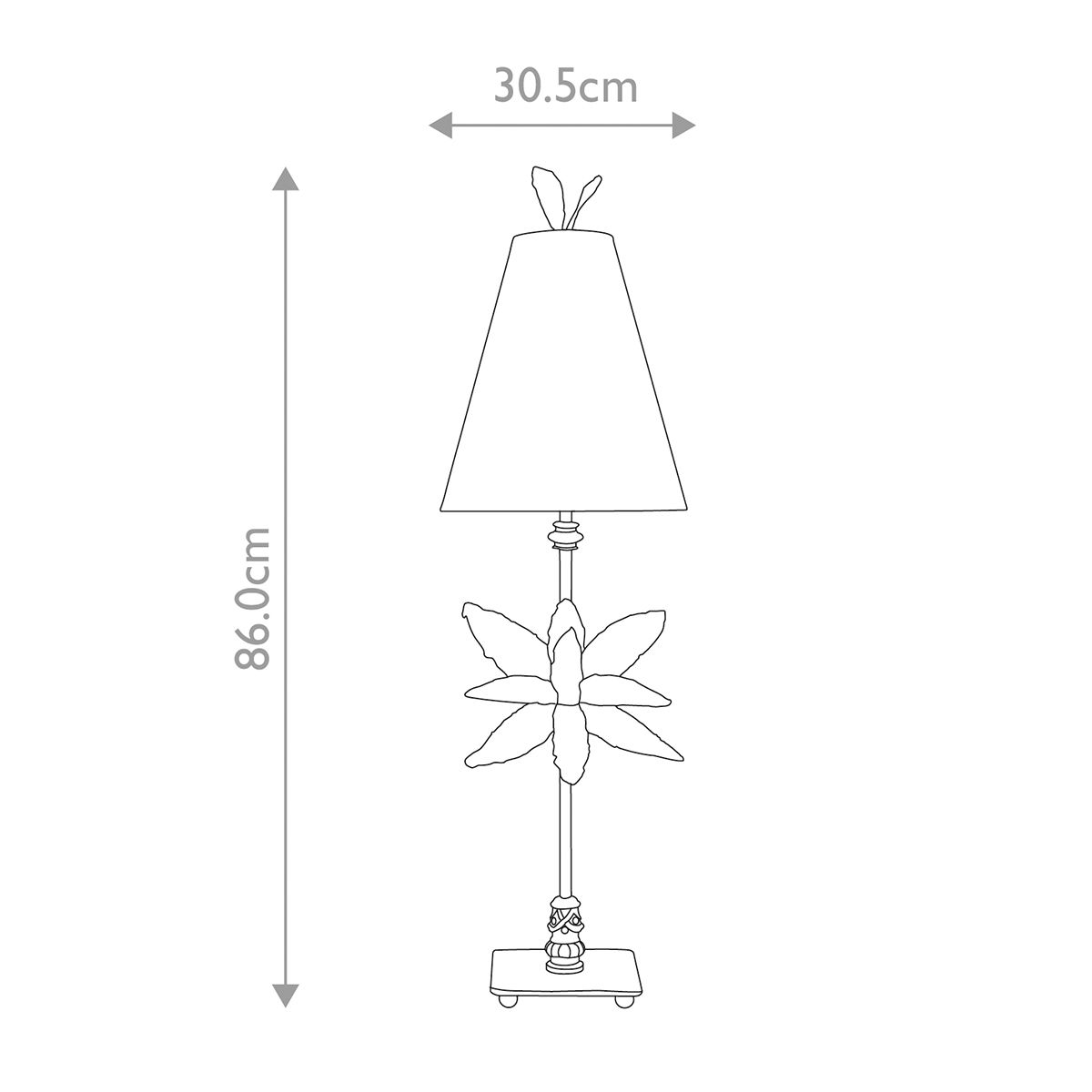 Azalea 1-flammige Tischlampe - Blattgold