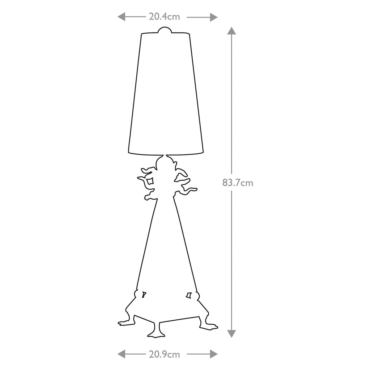 Leda 1-flammige Tischlampe – cremefarbene Patina, Blattgold mit cremefarbenem Patina-Schirm