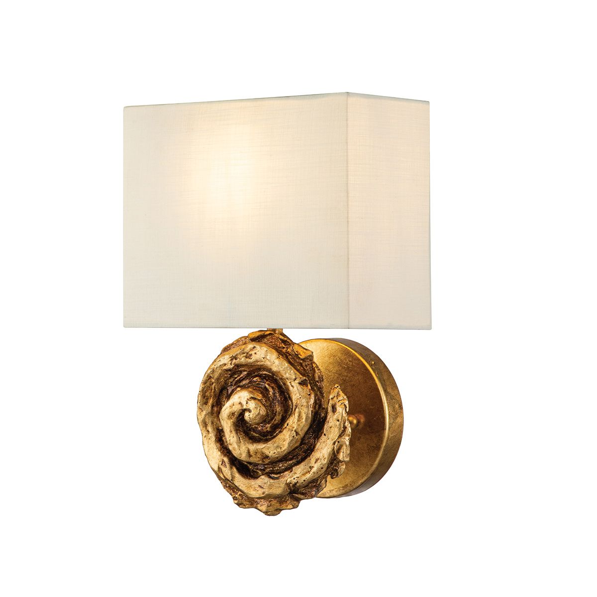 Große Wandleuchte „Swirl“ 1 l, Blattgold