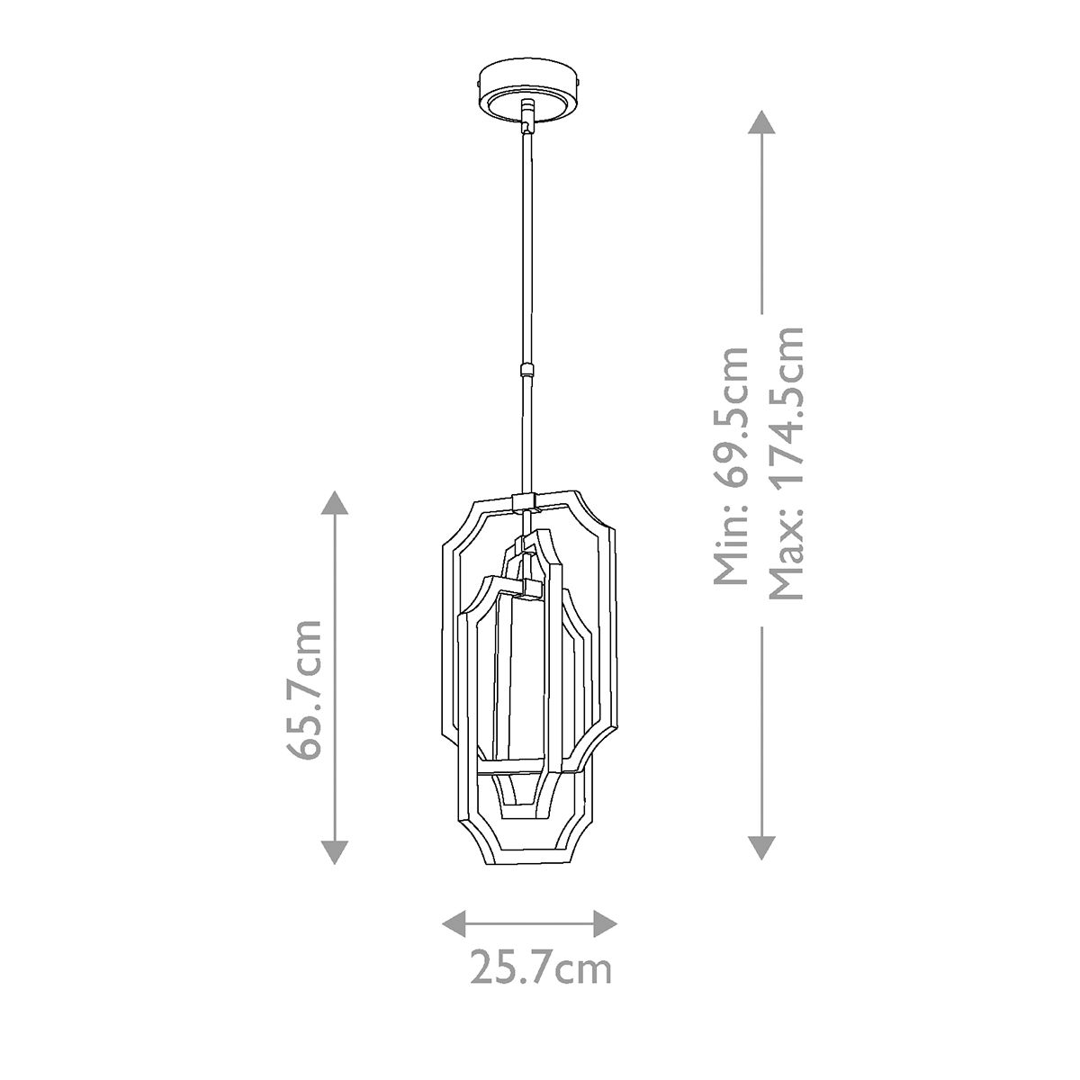 Audrie 6-flammige LED-Pendelleuchte - Poliertes Nickel