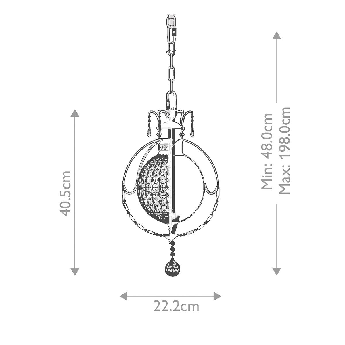 Bellini 1-flammige Pendelleuchte - Oxidierte Bronze/Britische Bronze