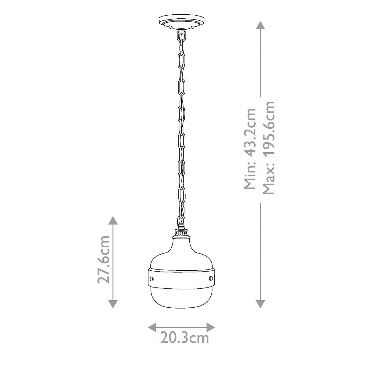 Cadence 1-flammige Mini-Pendelleuchte - Poliertes Nickel/Gebürsteter Stahl