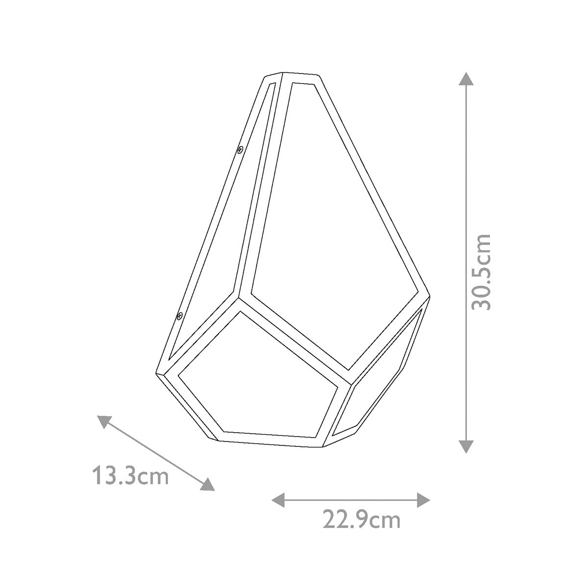 Diamond 1 Wandleuchte - Poliertes Nickel