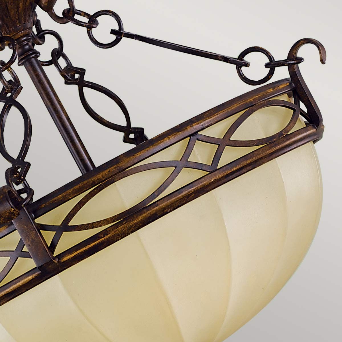 Drawing Room 2 Light Flush - Walnuss im traditionellen Edwardianischen Stil