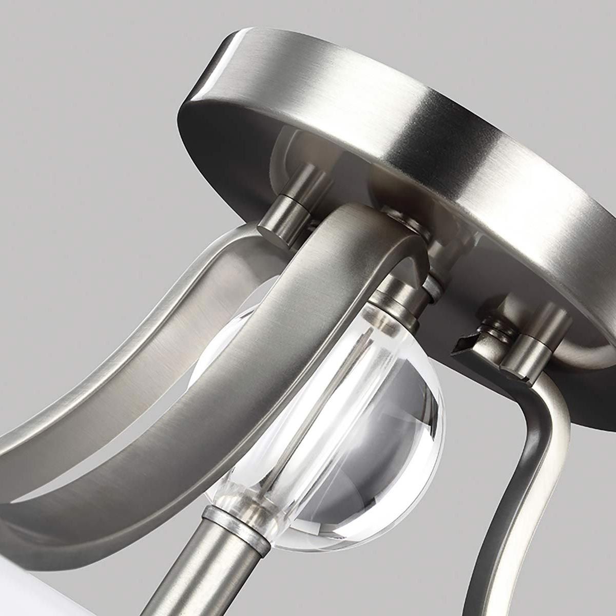 Evington 2-flammige Halbdeckenleuchte, Satin-Nickel