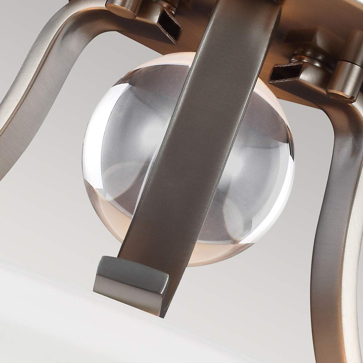 Evington 2-flammige Halbdeckenleuchte, Satin-Nickel