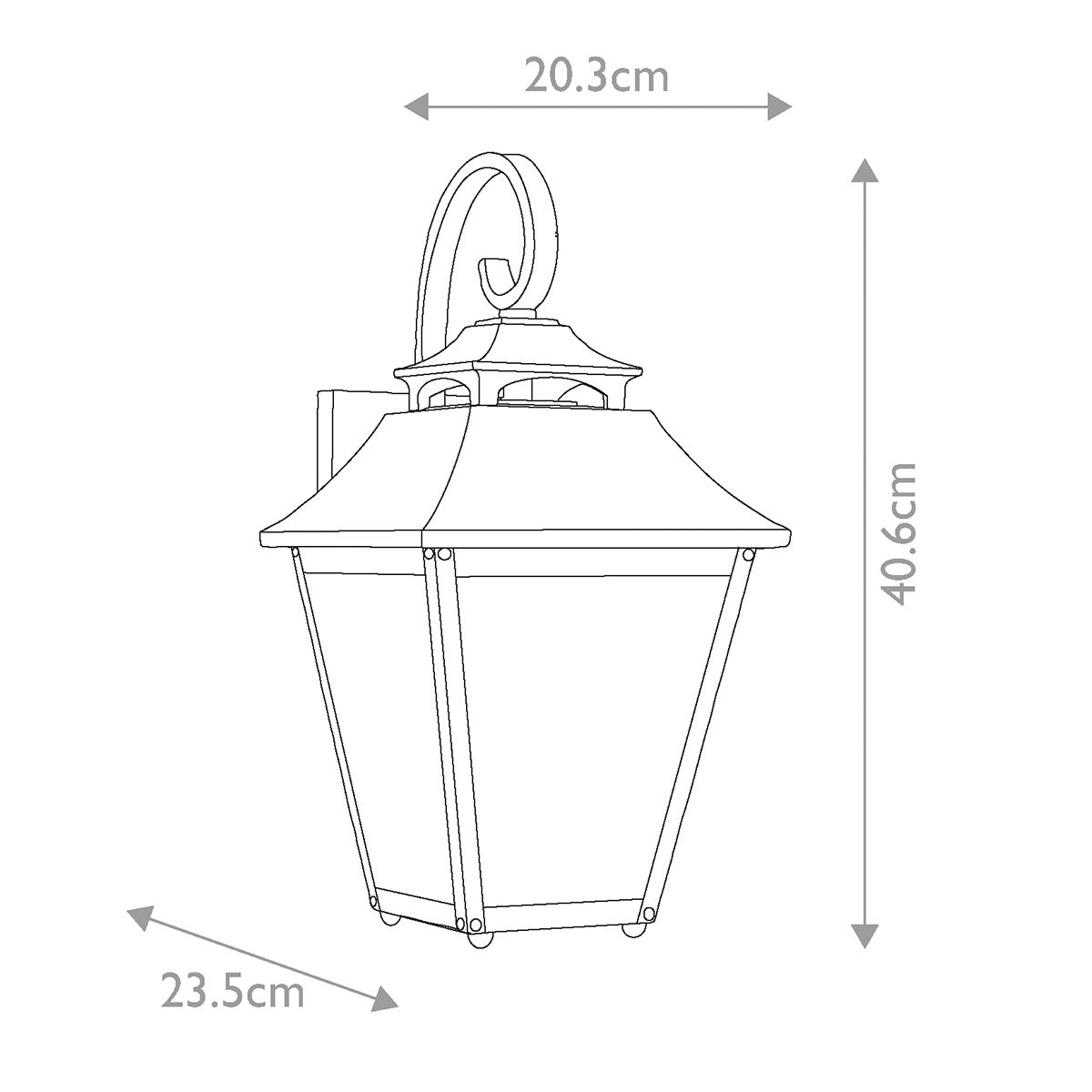 Galena 1-flammige mittelgroße Wandlaterne - Zobel